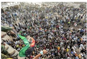 Er breken protesten uit in het door overstromingen getroffen Libische