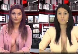 Albanië: Presentatrices tv-zender in zonder beha en open blouses om