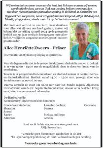 Alice Henriëtte Zweers-Fräser