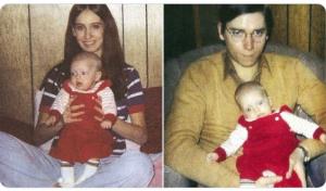 Baby Eminen met zijn ouders, 1973.
