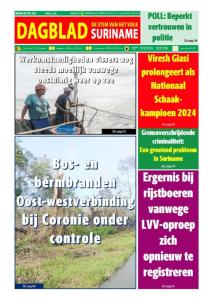 Dagblad Suriname dinsdag 16 april 2024