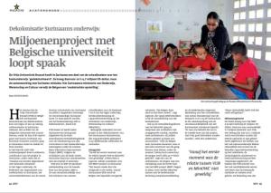 Dekolonisatie Surinaams onderwijs: Miljoenenproject met Belgische