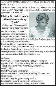 Elfriede Bernadette Maria Alexander-Vanenburg
