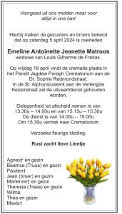 Emeline Antoinette Jeanette Matroos