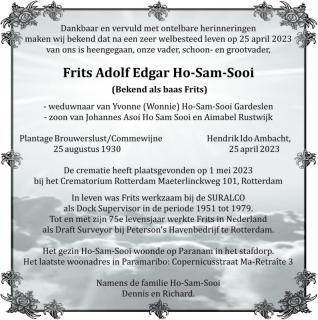 Frits Ho Sam-Sooi