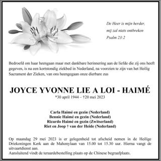 Joyce Lie A Loi – Haimé.2