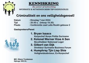 KennisKring-lezing 7 mei over criminaliteit en zero tolerance 