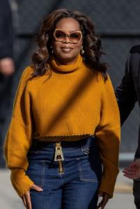 Oprah Winfrey draagt een broek met grootste rits ooit gezien