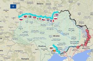 Verschijning Online Kaart Toont Mogelijke NAVO-troepeninzet in Oekraïne