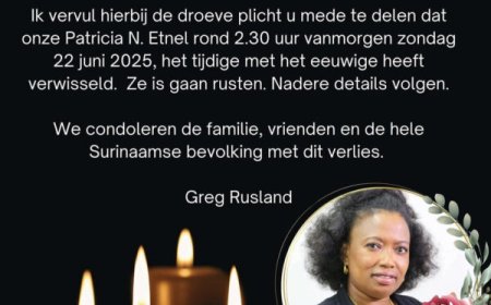 NPS-parlementariër Patricia Etnel overleden