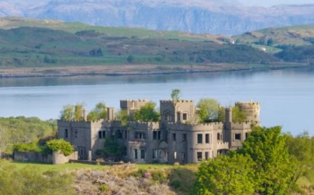 Opmerkelijk – Onbewoond eiland met kasteel en 1000 hectare ongerepte natuur te koop voor kust