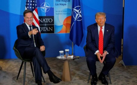 Rutte prijst Trump op NAVO-top als ‘man van vrede’