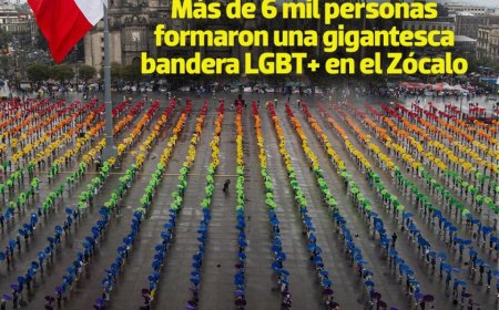 Grootste menselijke Pride-vlag ooit gemaakt door Mexicaanse LGBTQ-activisten vestigt wereldre