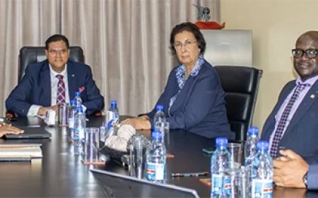 Santokhi en Simons voeren overleg over democratische transitie