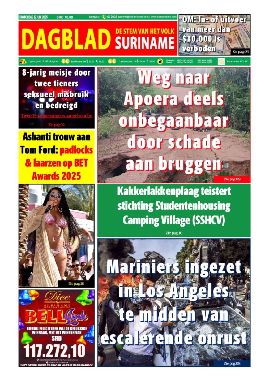 Dagblad Suriname, donderdag 12 juni 2025