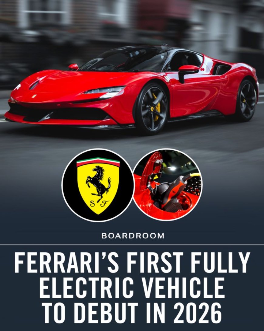 Ferrari onthult tijdlijn voor eerste elektrische auto: accu en aandrijflijn in oktober, volle