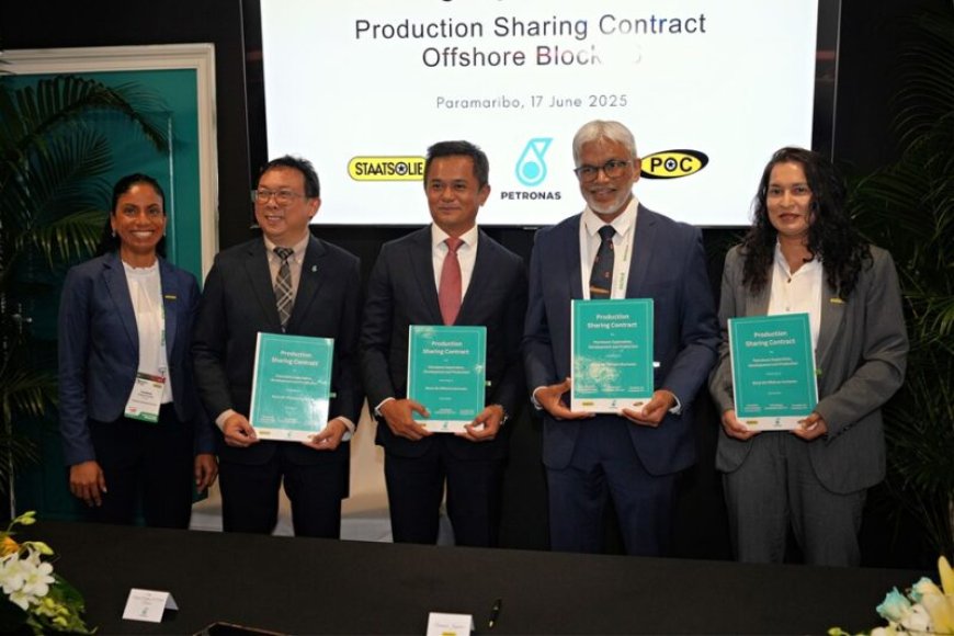 Staatsolie en Petronas tekenen productiedelingscontract blok 66