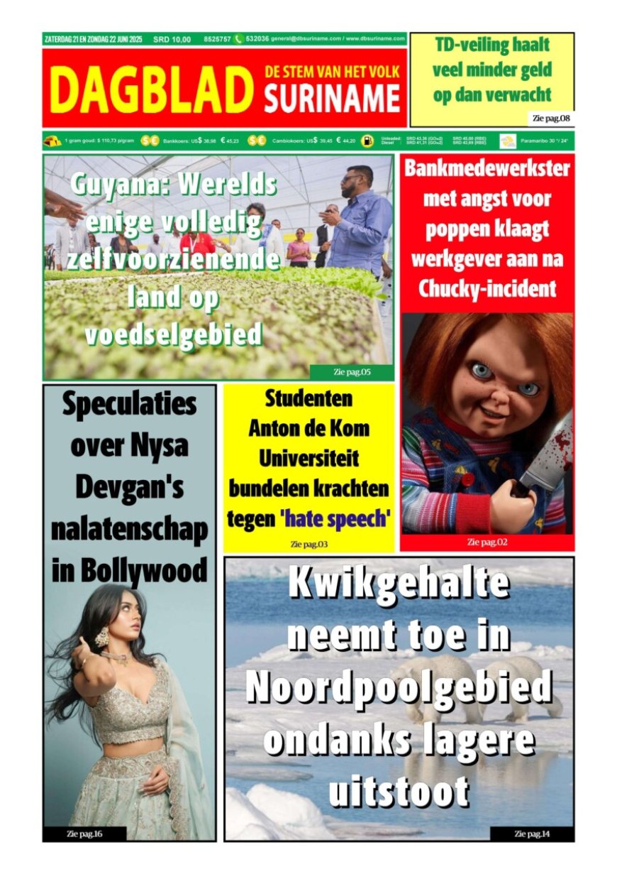 Dagblad Suriname, zaterdag 21 juni 2025