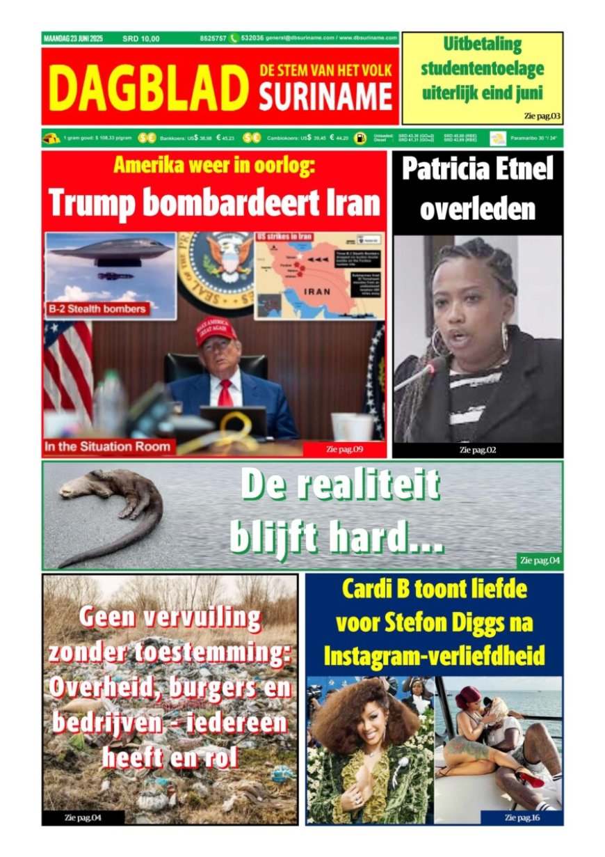 Dagblad Suriname, maandag 23 juni 2025