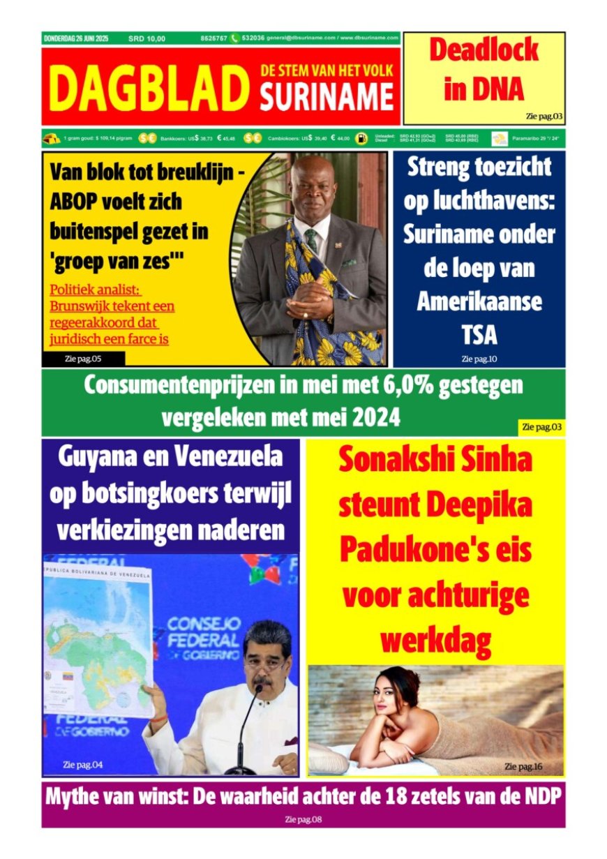 Dagblad Suriname, donderdag 26 juni 2025
