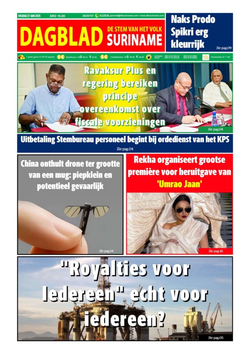Dagblad Suriname, vrijdag 27 juni 2025