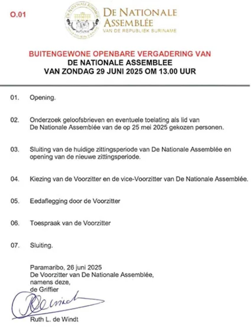 Eerste DNA-vergadering zondag om 13:00 uur