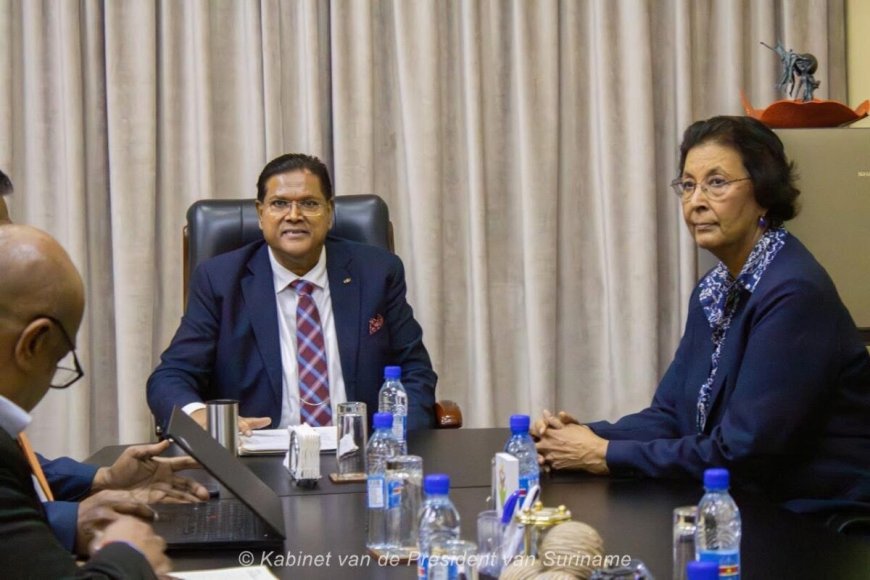 President Santokhi spreekt met NDP-voorzitter over vreedzame machtsoverdracht