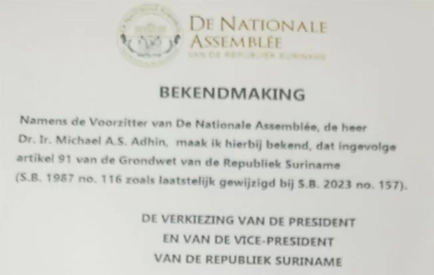 Kandidaatstelling president en vicepresident open tot donderdag 3 juli