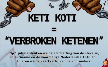 President spreekt volk toe op 162e herdenking van afschaffing slavernij