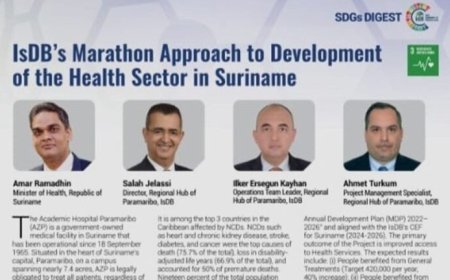 Minister Ramadhin levert eerste Surinaamse bijdrage aan prestigieuze IsDB-Digest