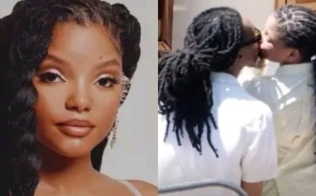 Halle Bailey zoent mysterieuze man op nieuwe foto’s