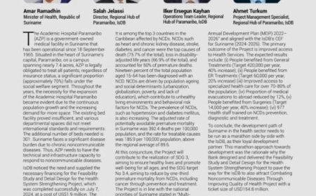 Minister Ramadhin draagt bij aan publicatie in Islamic Development Bank Digest