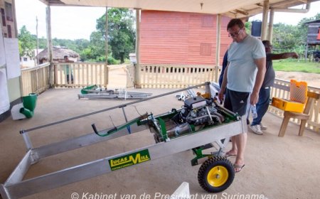Kettingzaag en mobiele zaagmachine voor Kwamalasamutu