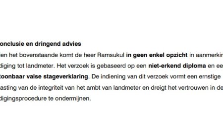Twee pogingen om ongeschikte landmeters beëdigd te krijgen; aangifte bij OM aanbevolen