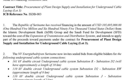 EBS Specific Procurement Notice