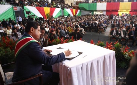 President Santokhi neemt afscheid met waardige woorden: ‘Geen vaarwel, maar een groet aan de 