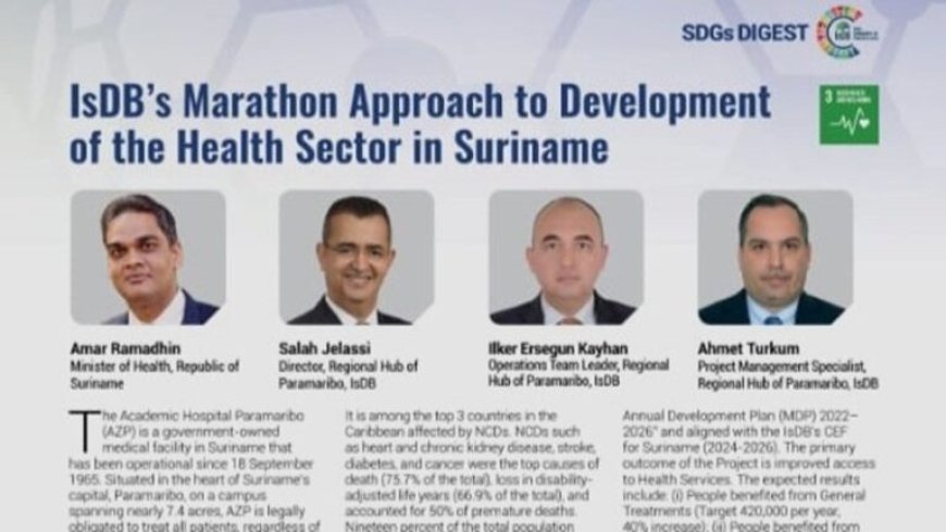 Minister Ramadhin levert eerste Surinaamse bijdrage aan prestigieuze IsDB-Digest