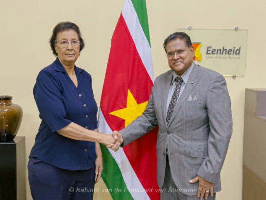 President Santokhi en president-elect Simons werken aan soepele regeringsoverdracht
