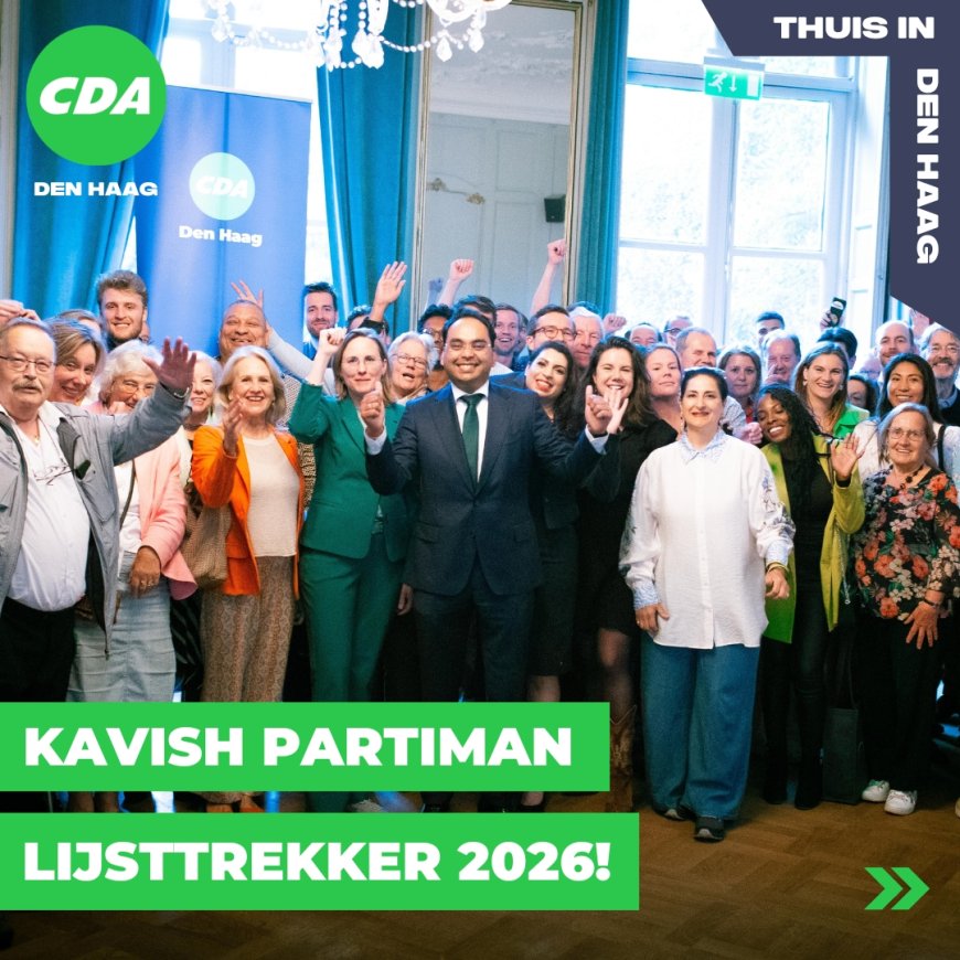 CDA Den Haag presenteert Kavish Partiman als lijsttrekker voor 2026