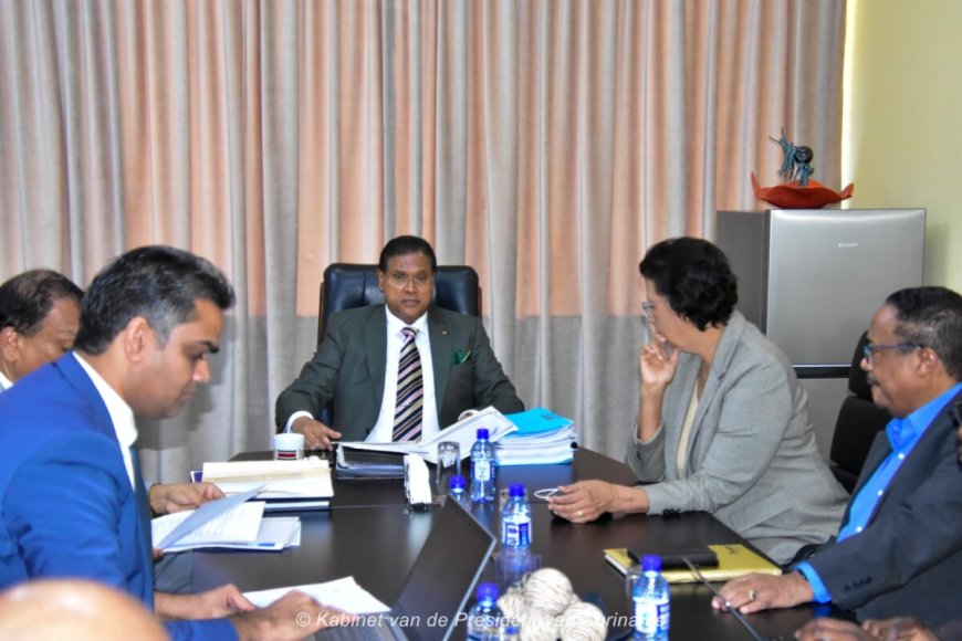 Belangrijk overleg Santokhi en president-elect Simons voor soepele transitie