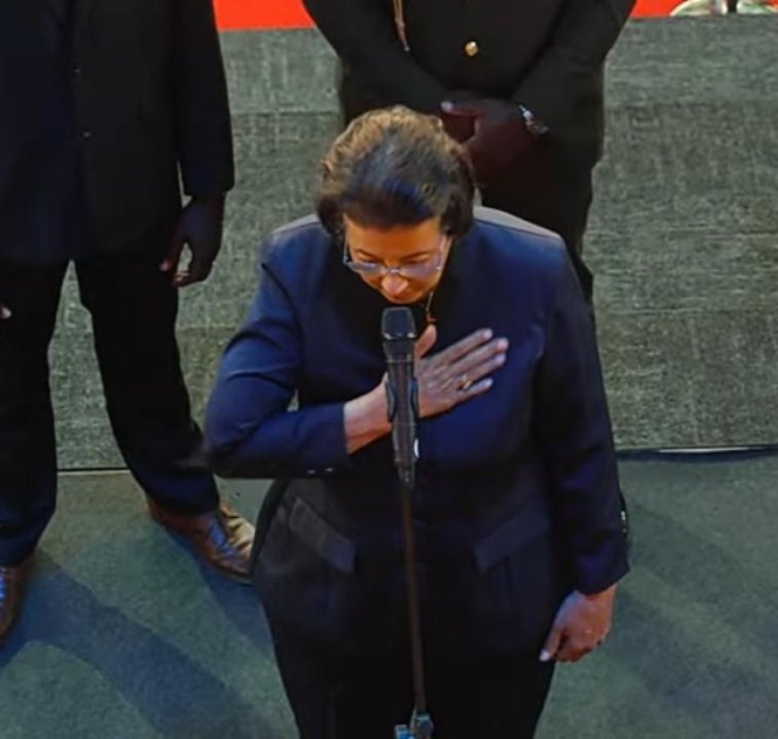 Jenny Simons aanvaardt presidentschap van Suriname