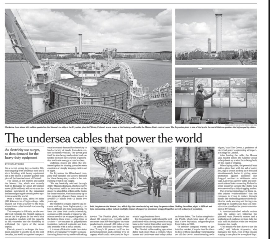 Onderzeese stroomkabels drijven de wereld aan: cruciale schakel in energietransitie