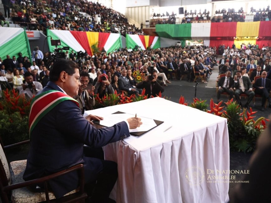 President Santokhi neemt afscheid met waardige woorden: ‘Geen vaarwel, maar een groet aan de 