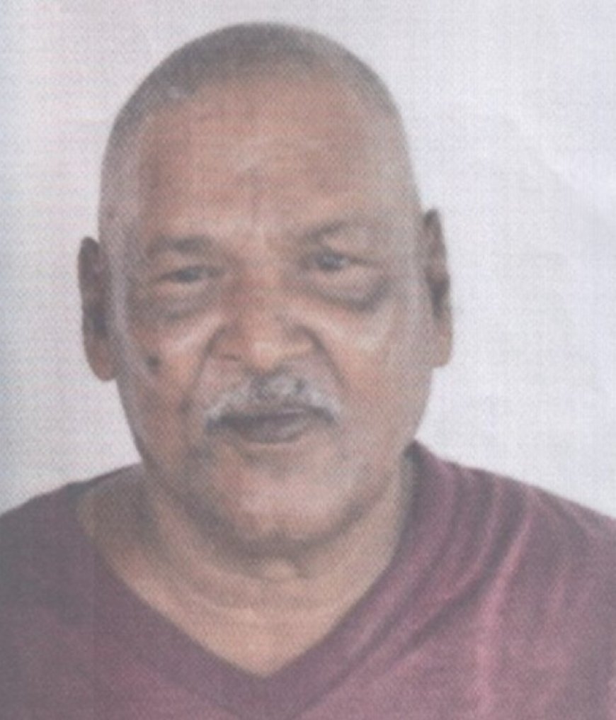 60-jarige Vishnu Krisnadath sinds 1 juni vermist