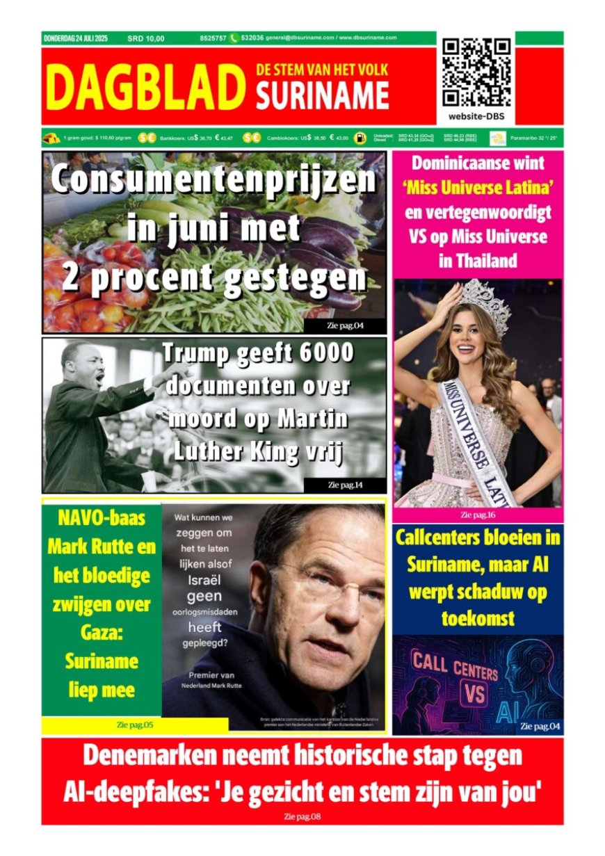 Dagblad Suriname, donderdag 24 juli 2025