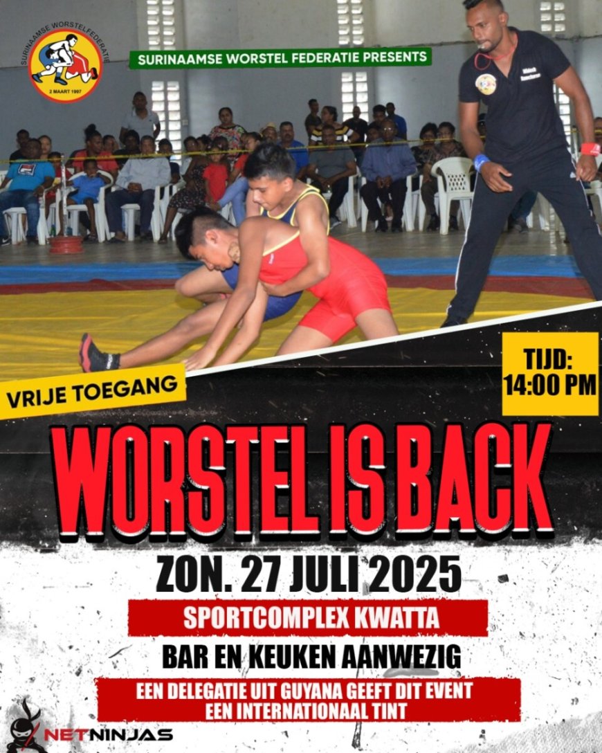 Worstelactie keert terug in Suriname: Internationaal spektakel op 27 juli