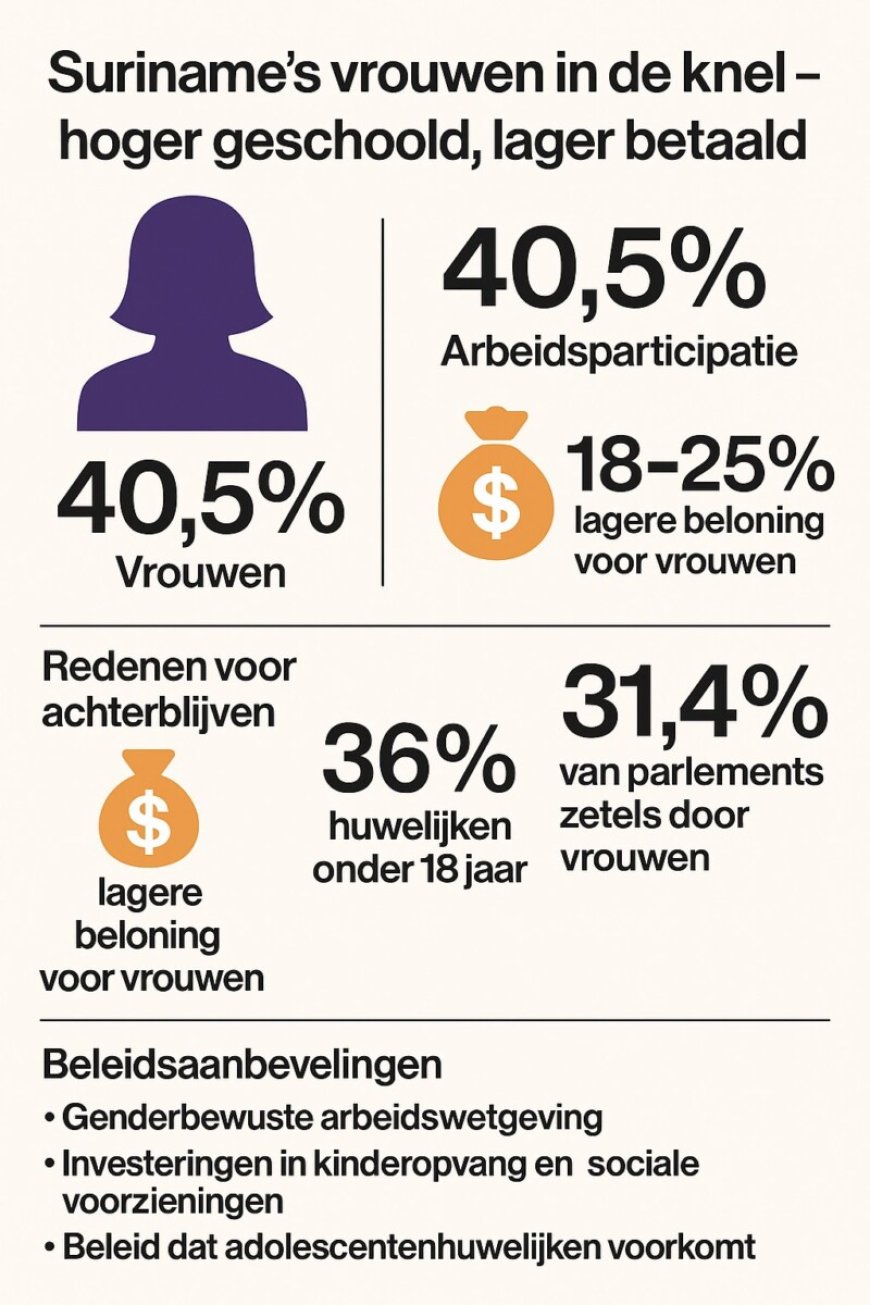 Suriname’s vrouwen in de knel – Hoger geschoold, lager betaald