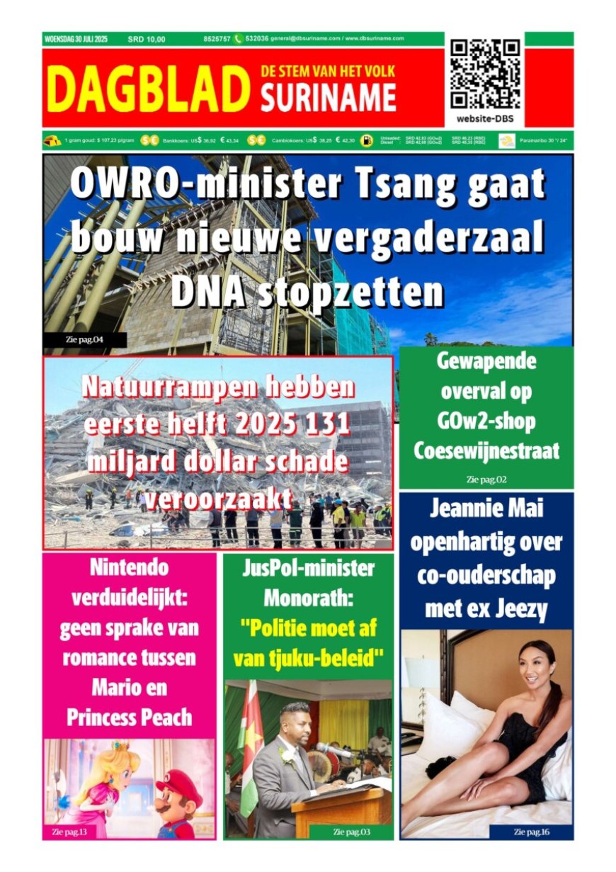 Dagblad Suriname, woensdag 30 juli 2025