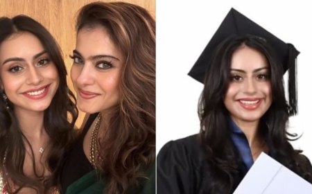 Kajol juicht luid voor dochter Nysa bij afstudeerceremonie