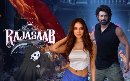 Malavika Mohanan straalt in droomposter van Prabhas’ ‘The RajaSaab’